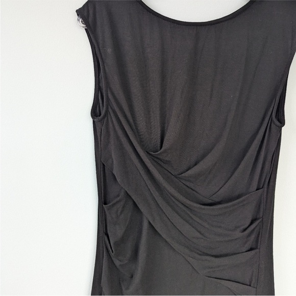 Kut From The Kloth Stitch Fix Mollee Classic Black Sleeveless Ruched Dress - Picture 2 of 8